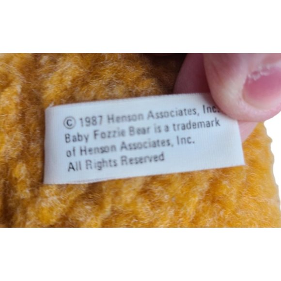 Muppet Babies Fozzie Bear Plush Stuffed Animal Christmas 1987 Vintage - Picture 5 of 7